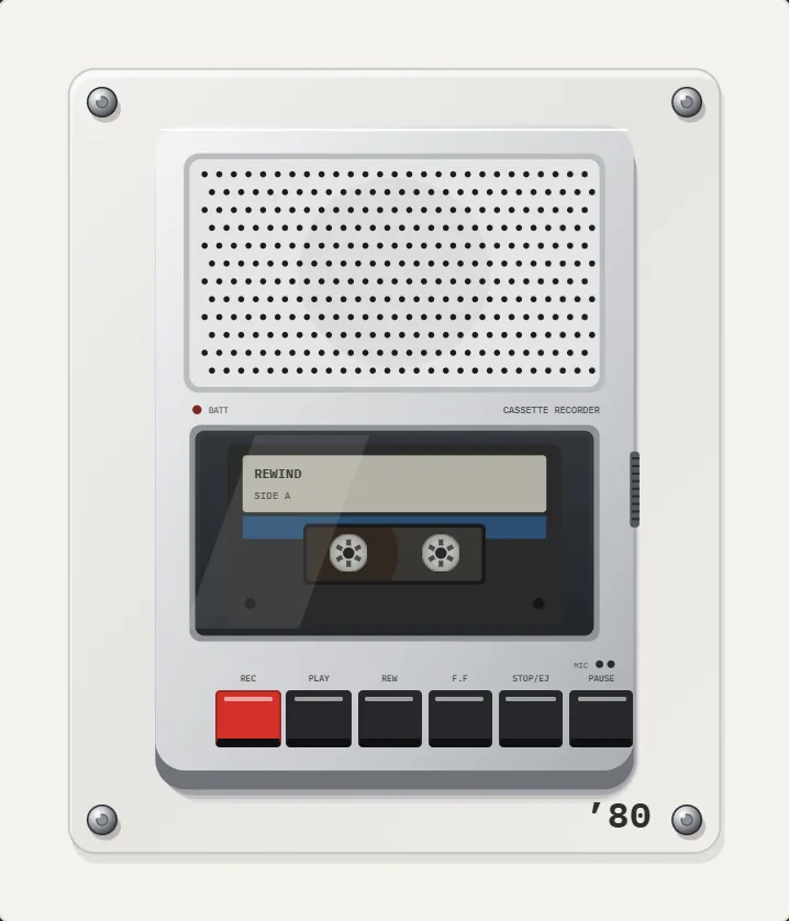 1980 Boombox in REWIND