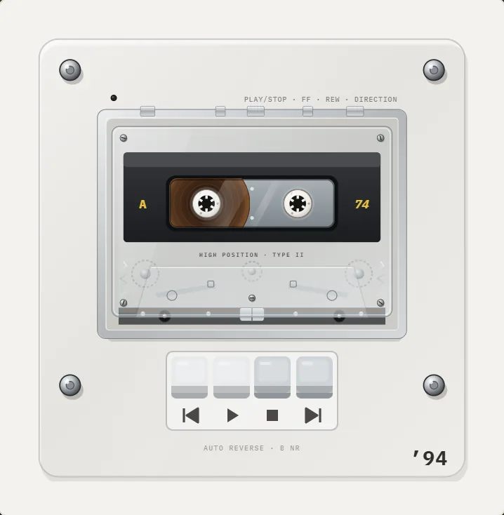 1994 Cassette in REWIND