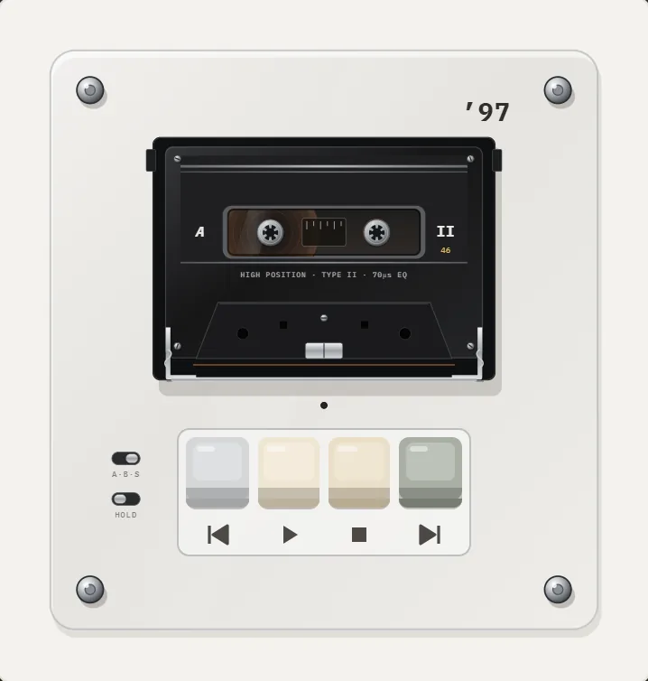 1997 Cassette in REWIND