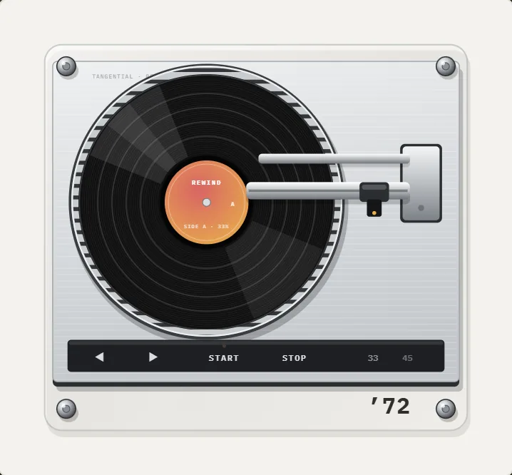 1972 Turntable in REWIND